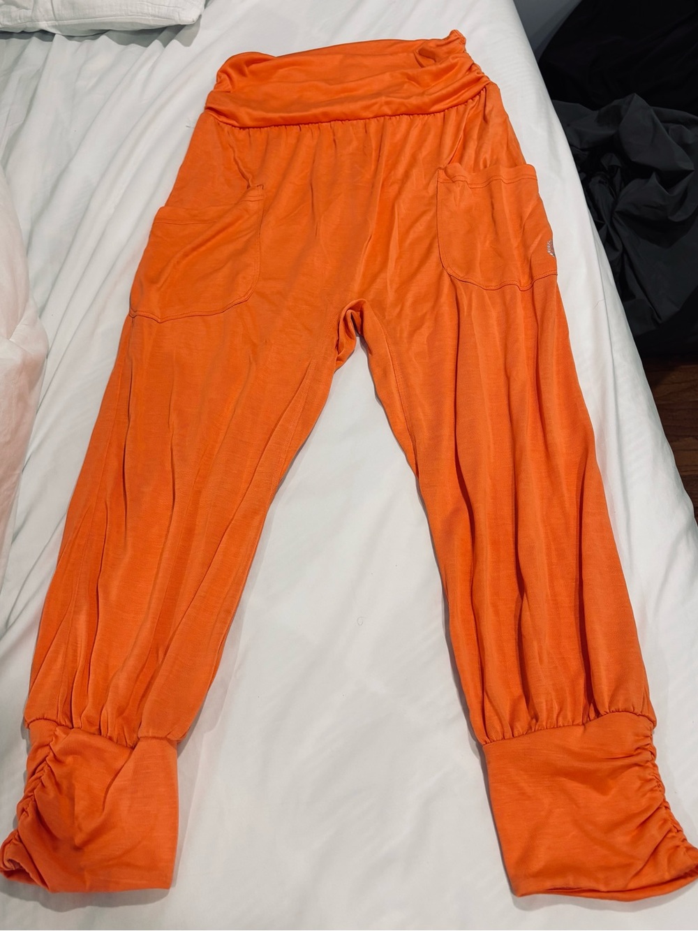 Free People Bright Orange Harem Joggers